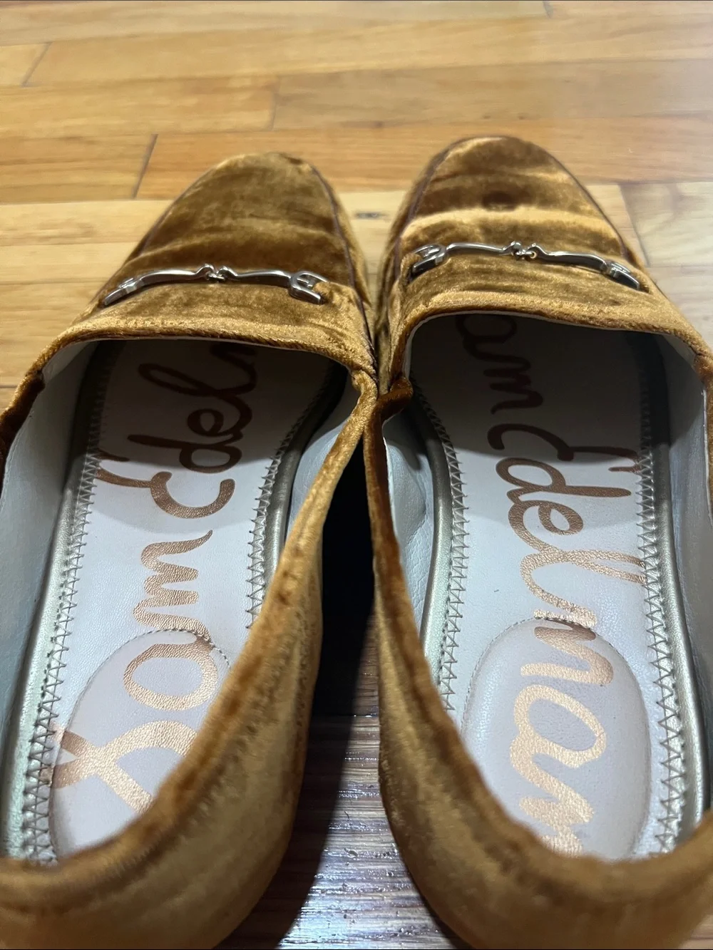 Sam Edelman Bronze Velvet Loafers
